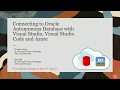 Connecting to Oracle Autonomous Database with Visual Studio (Code) and Azure