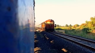 FIRST ON YOUTUBE: Rajkot express on newly completed double line!!