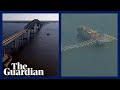 Before and after Baltimore Key Bridge collapse