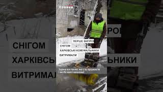 Як прибирали харківські двори від першого снігу  #харків #shorts