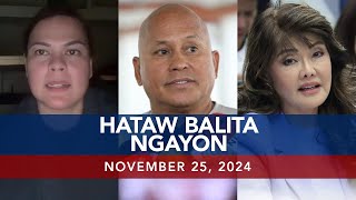 UNTV: Hataw Balita Ngayon |   November 25, 2024