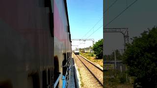 Highspeed train crossing on track🚂 #express #train #highspeed #cross #railways#shorts #shyam_hembram