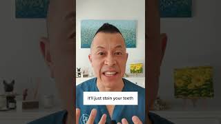 WHITE teeth with your tea or coffee☕🫖 #stainedteeth #coffeedrinker #teadrinker #dentallan #shorts