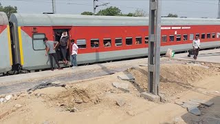 14113 Subedarganj Dehradun Express hauled by AJNI WAP7 39330 Overtaken by 14649 Saryu Yamuna Express