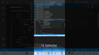 Id selector in CSS #shorts #css #html #webdevelopment #viral