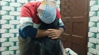 Romantic long hair massage |Beautiful long hair play by man