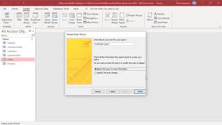 How to Run the Query Wizard in MS Access - Office 365
