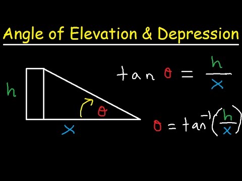 Rt треугольник. Elevation Angle. Angle of depression.