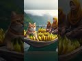 kucing panen buah pisang untuk buka puasa #cat #youtube #shorts