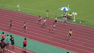 20230902120801U16・U18宮崎県陸上競技大会1女100ｍ予選4組