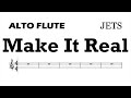 Make It Real ALTO FLUTE Sheet Music Backing Track Play Along Partitura