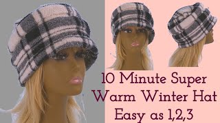 Cap #13 - Cozy warm winter hat tutorial for beginners/Super easy and Quick step-by-step instructions
