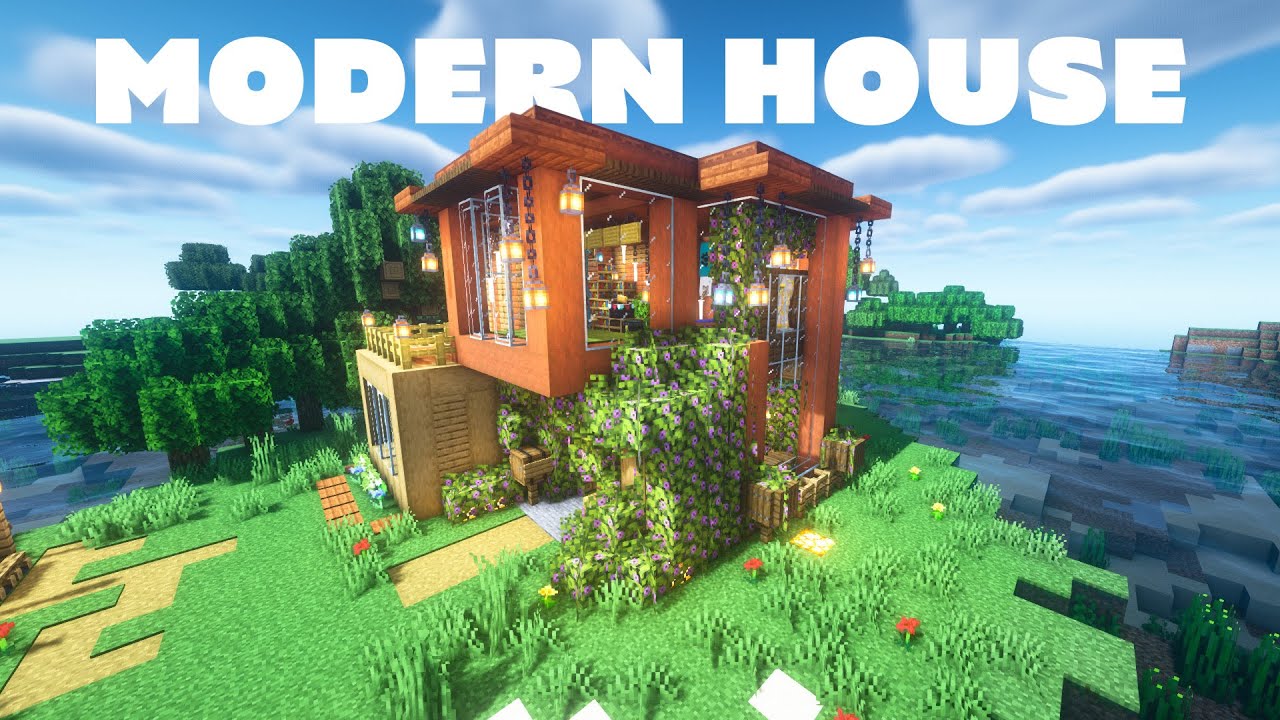 Minecraft Modern House Build Timelapse Tutorial Youtube