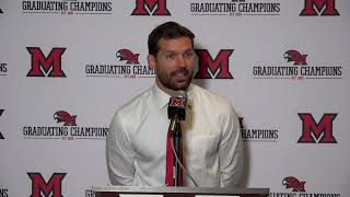 Miami Hockey Head Coach Anthony Noreen \u0026 Bruno Bruveris 10-11 Postgame