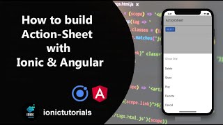 How to build Action-Sheet with Ionic & Angular | Ionicsolutions