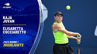 Kaja Juvan vs. Elisabetta Cocciaretto Highlights | 2023 US Open Round 1