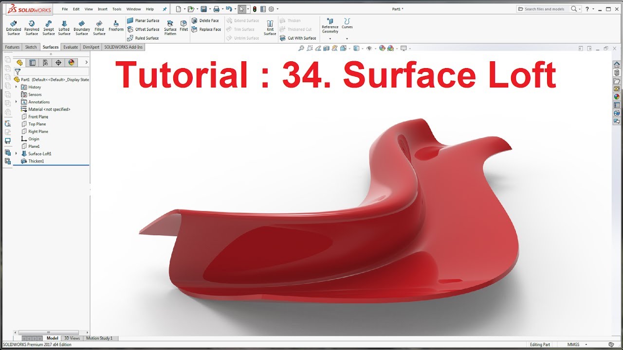 Solidworks Surface Loft