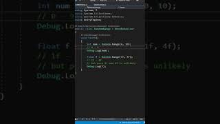 Unity Random Range float integer #Unity #Short #Tips