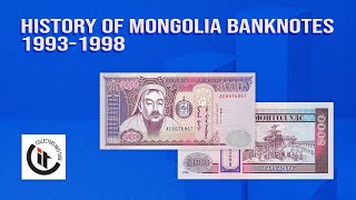 History of Mongolia Tögrög Banknotes 1993-1995 HD