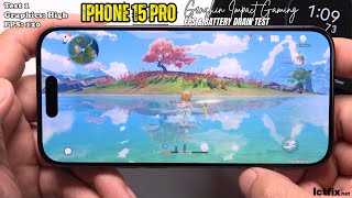 iPhone 15 Pro Genshin Impact Gaming test | Apple A17 Pro, 120Hz Display