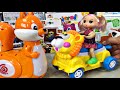 Check out FUNNY MUSICAL TOYS TUMBLING ROBO CAT, DOLLY ON LION, BLUE WHALE AND THE MUSICAL SQUIRELL