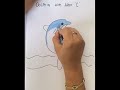 How to draw dolphin | Very Easy dolphin Drawing