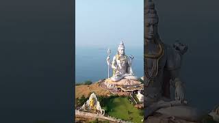 murudeshwar statue view from top of tall gali gopuram