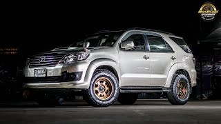 รีวิวToyota Fortuner ล้อยาง 16 ล้อ TE37 งานSSW 16x8 et0 ยางDcenti A/T 265/70r16