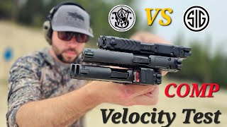 Sig P365 XMacro Vs Sig P365 Fuse Vs S\u0026W Shield Plus Carry Comp Velocity Test.