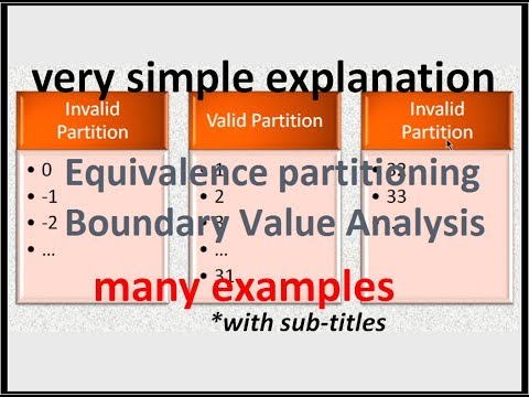 Equivalence Partitioning and Boundary Value Analysis tutorial Equivalence Partitioning and Boundary Value Analysis tutorial