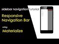 Responsive Navigation Bar tutorial using Materializecss | csPoint web designing tutorials