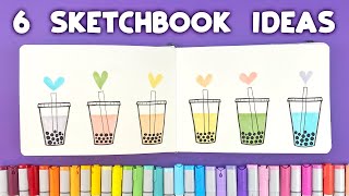 6 Colorful Ideas to FILL Your SKETCHBOOK *happy art inspo*