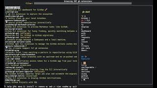 Finding extensions for the GitHub CLI