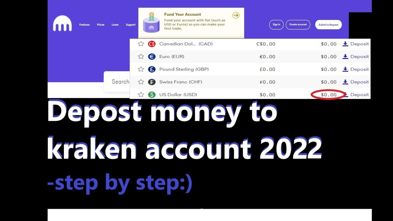 Add Money To Kraken Account 2022 - YouTube