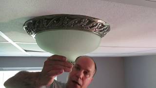 How to install an LED ceiling light ; and remove the old light fixture