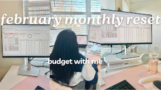 MONTHLY RESET | FEBRUARY 2025 BUDGET | Budget With Me | How to Budget for Beginners | MONETS MONEY