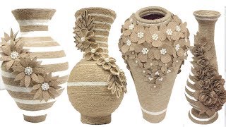 Best collection 5 jute flower vase | Home decorating ideas handmade