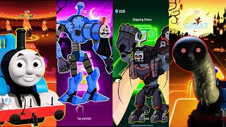 Thomas vs Thomas Robot vs Mecha Harold vs Spider Thomas Cartoon coffin dance EDM RUSH