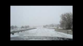 Driving through Billings, MT in the Snow