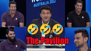 Wasim Akram, Waqar Younis, Misbah-ul-haq, Shoaib Malik Very Funny 😂😂 Talk at Pavilion Show A Sports