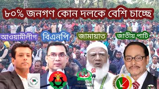 ৮০℅ জনগণ কোন দলকে বেশি চাচ্ছে।। আপনার মতামত! বিএনপি না জামায়াত | bangladesh