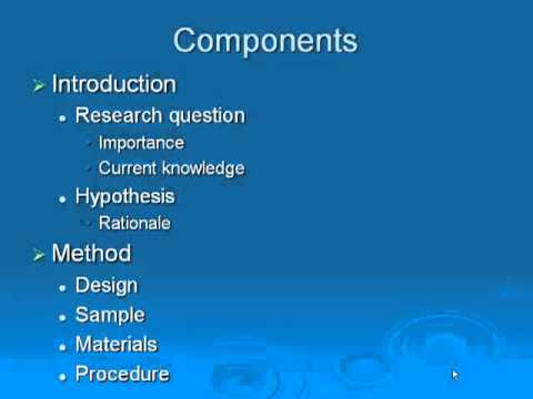Writing a research proposal Writing a research proposal