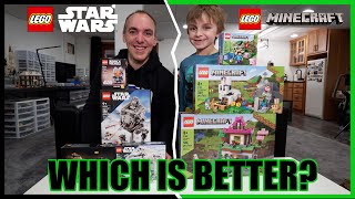 LEGO Star Wars vs LEGO Minecraft...a Father Son Battle