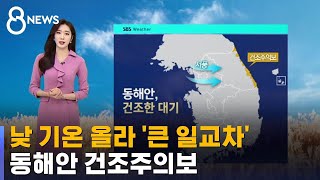 [날씨] 낮 기온 올라 '큰 일교차'…동해안 건조주의보 / SBS