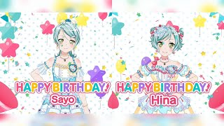 Happy Birthday! Sayo and Hina!🎉 | Bandori Birthday Video