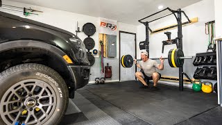 Man Builds Collapsible Home Gym in 2-Car Garage!