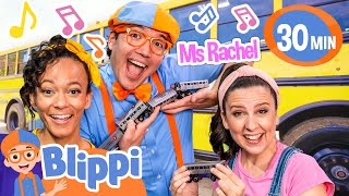 Ms Rachel and Blippi! Wheels on the Bus, Vehicles and MORE!  Episodes for Kids