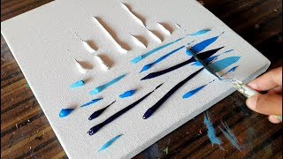 White Sail Boats / Easy & Satisfying / Abstract Painting Demonstration / Daily Art Therapy /Day #021