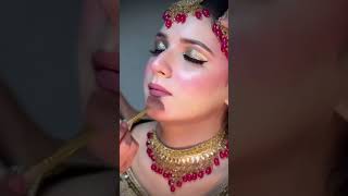 Glam nikkah makeup 😍♥️ nude lipstick 💄🌌#shots #wedding #bridalmakeup #bride #makeup #bridal #beauty