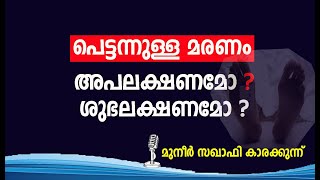 പെട്ടന്നുള്ള മരണം അപലക്ഷണമോ ?ശുഭലക്ഷണമോ ?മുനീർ സഖാഫി കാരക്കുന്ന്│Ismayil VC